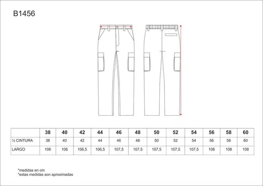 Pantalón con cintura elástica 100% Algodón Azulina
