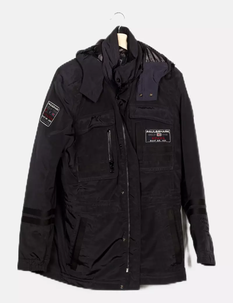 Paul & Shark Abrigo negro casual