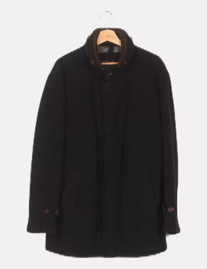 Pedro del Hierro Abrigo combinado negro