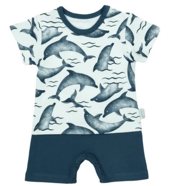 Pelele corto marinero para niño colección Delfín
