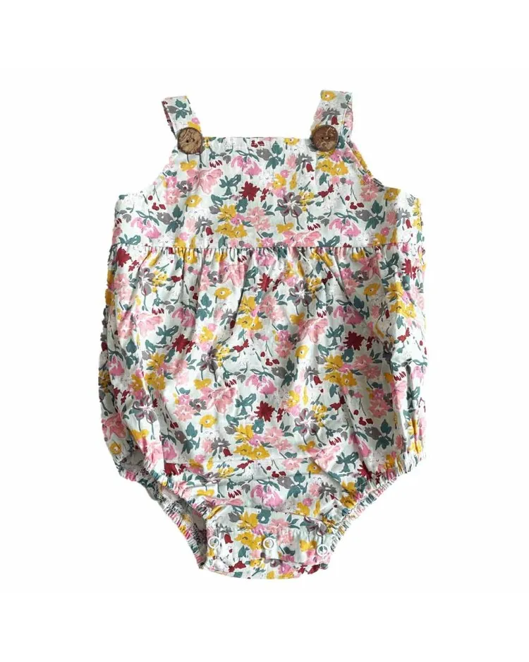 Pelele de algodón con flores