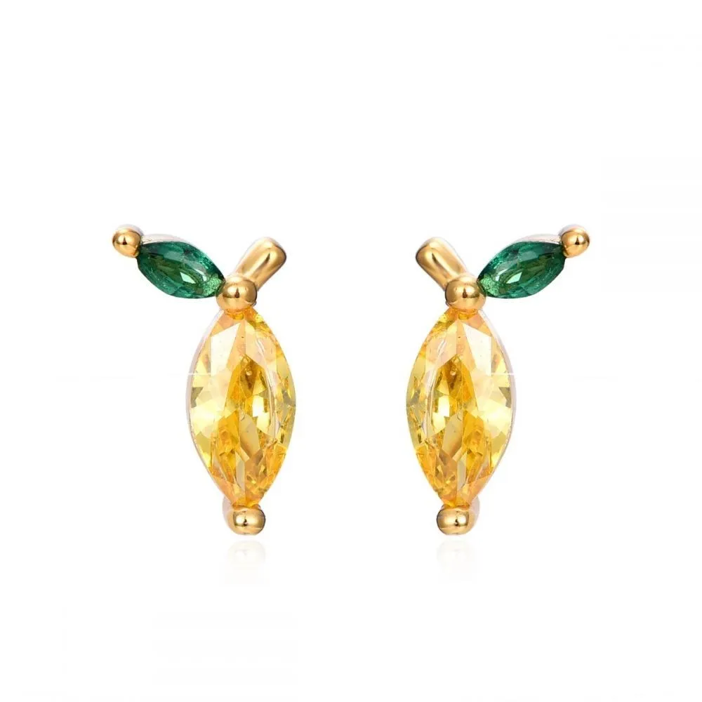 Pendiente Limón Oro