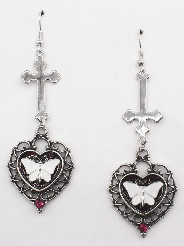 Pendientes Cruz Mariposa