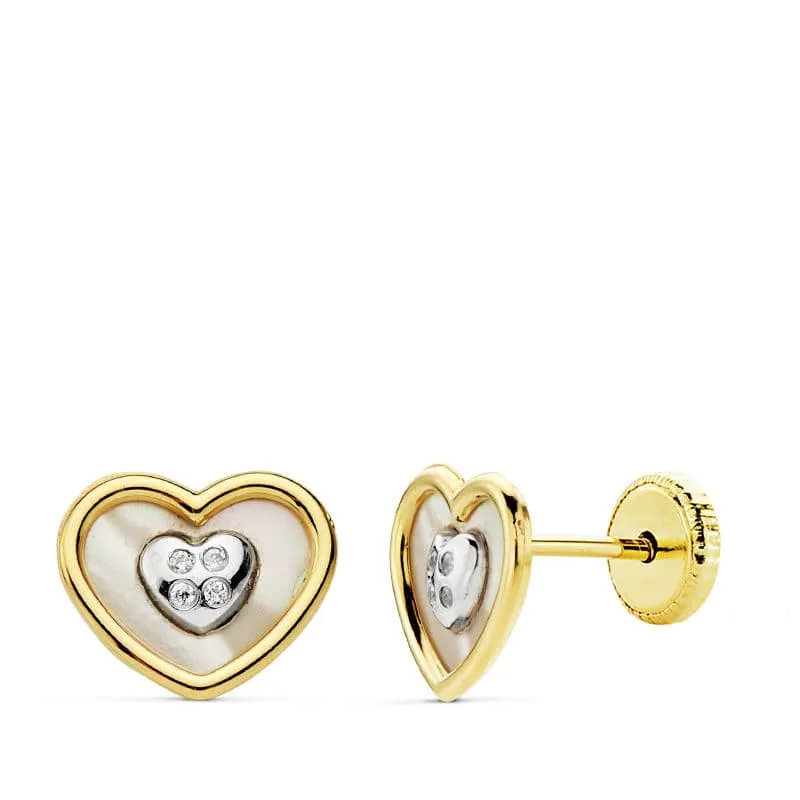 Pendientes Oro Bicolor