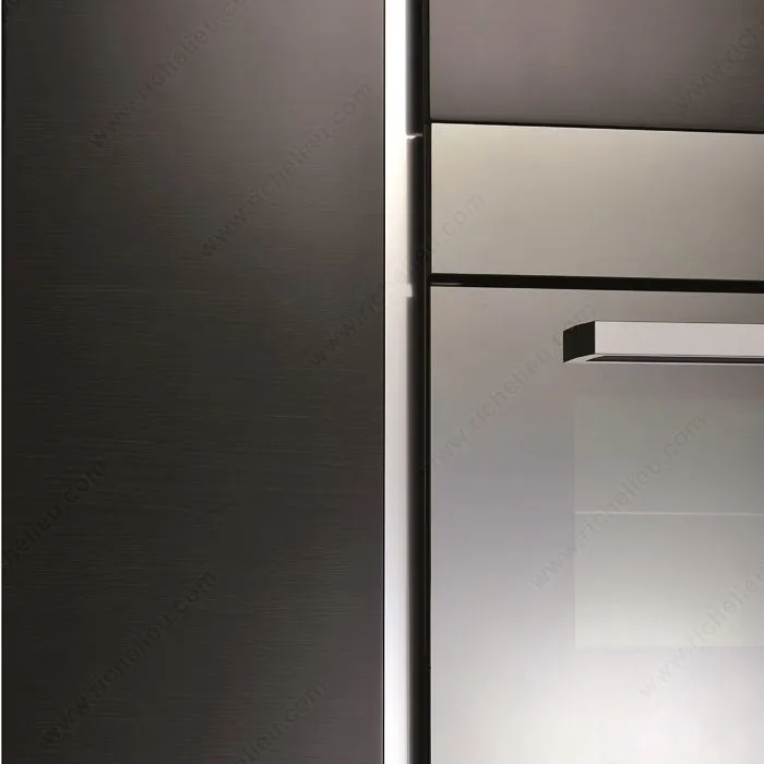 Perfil vertical empotrado Gola de doble agarre
