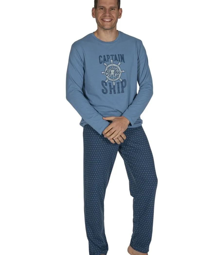 Pijama hombre largo Javier Golmar azul
