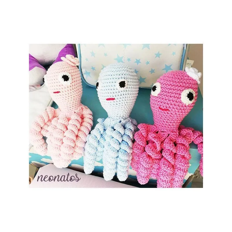 Pulpo crochet un color
