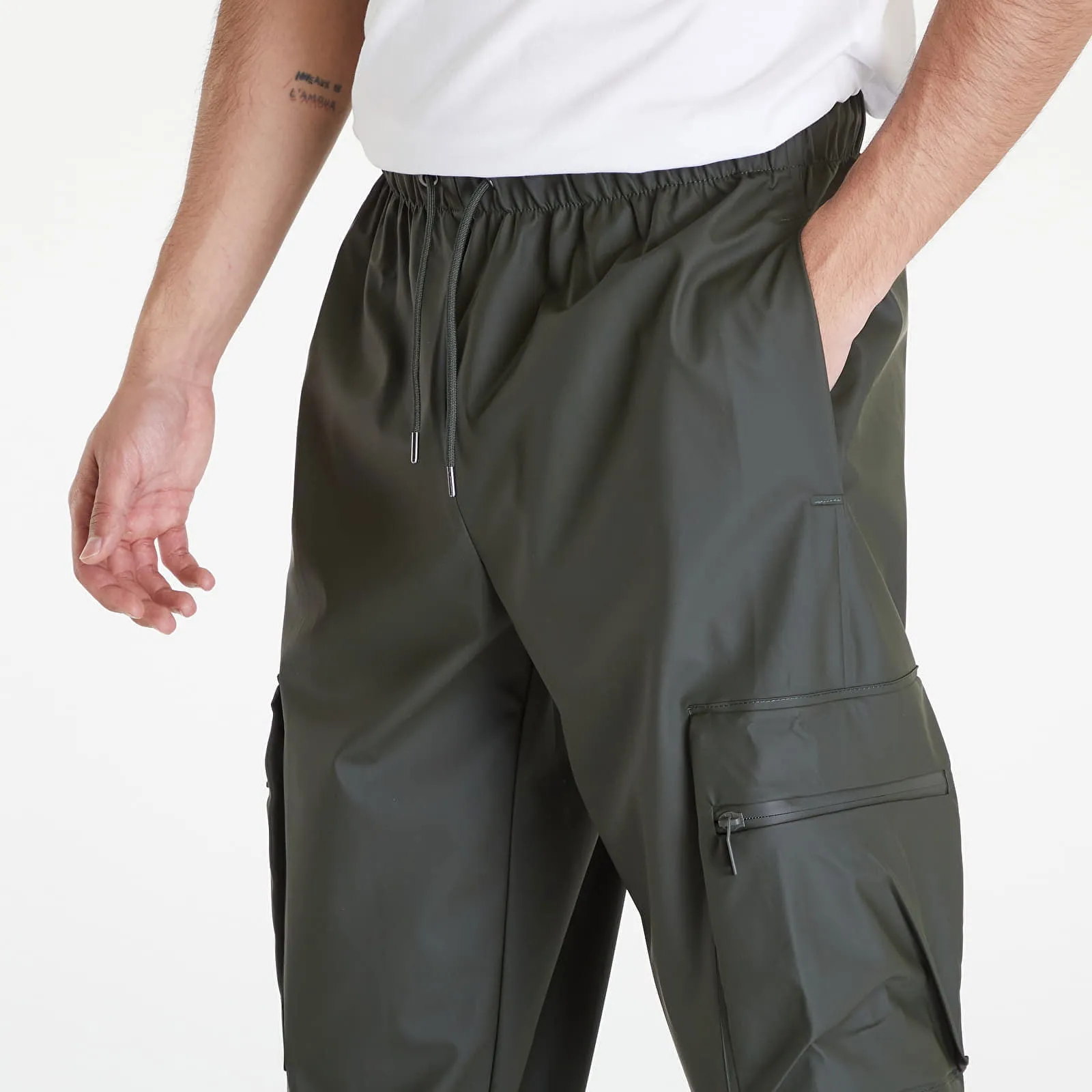 Rains Cargo Rain Pants Regular W3 UNISEX Green