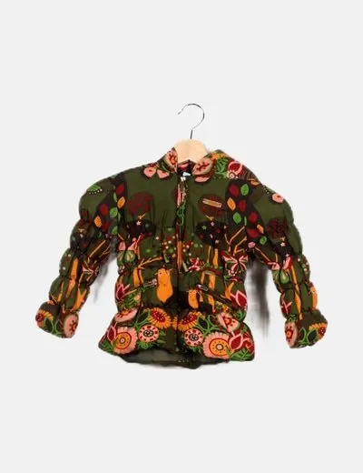 Rosalita SEÑORITAS Abrigo verde estampado floral