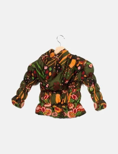 Rosalita SEÑORITAS Abrigo verde estampado floral