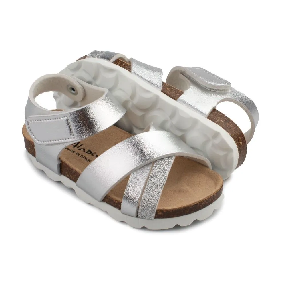 Sandalias Niña Plata Bio Aladino