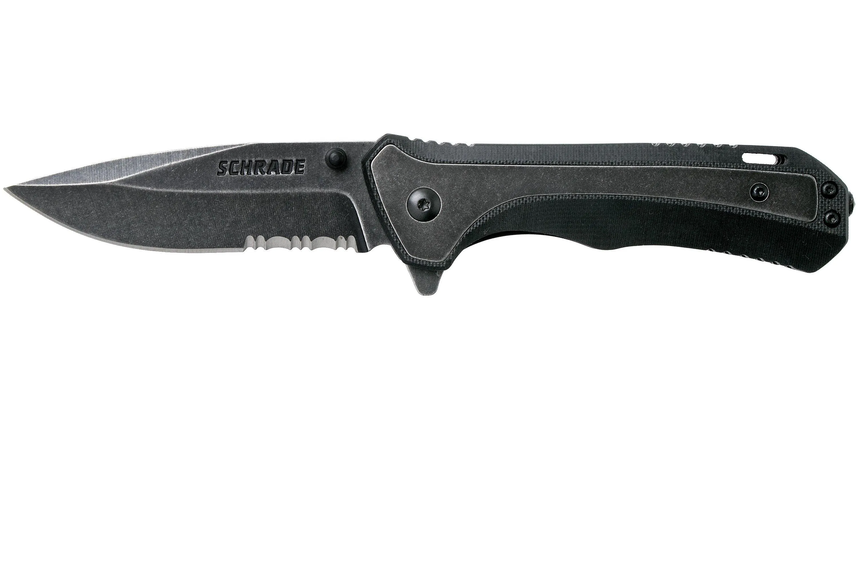 Schrade Liner Lock Knife Serrated SCH501S 9Cr18MoV, navaja