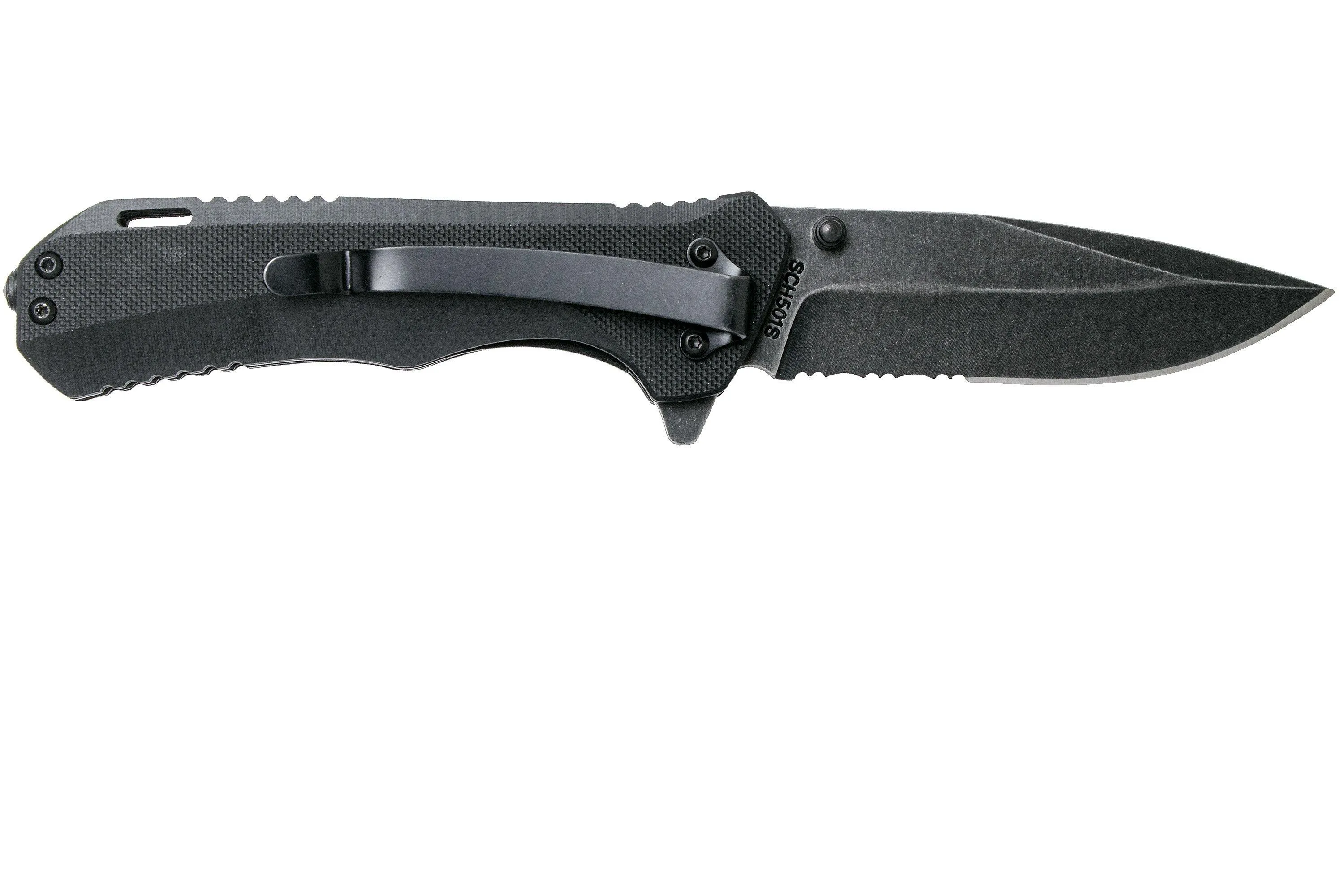 Schrade Liner Lock Knife Serrated SCH501S 9Cr18MoV, navaja