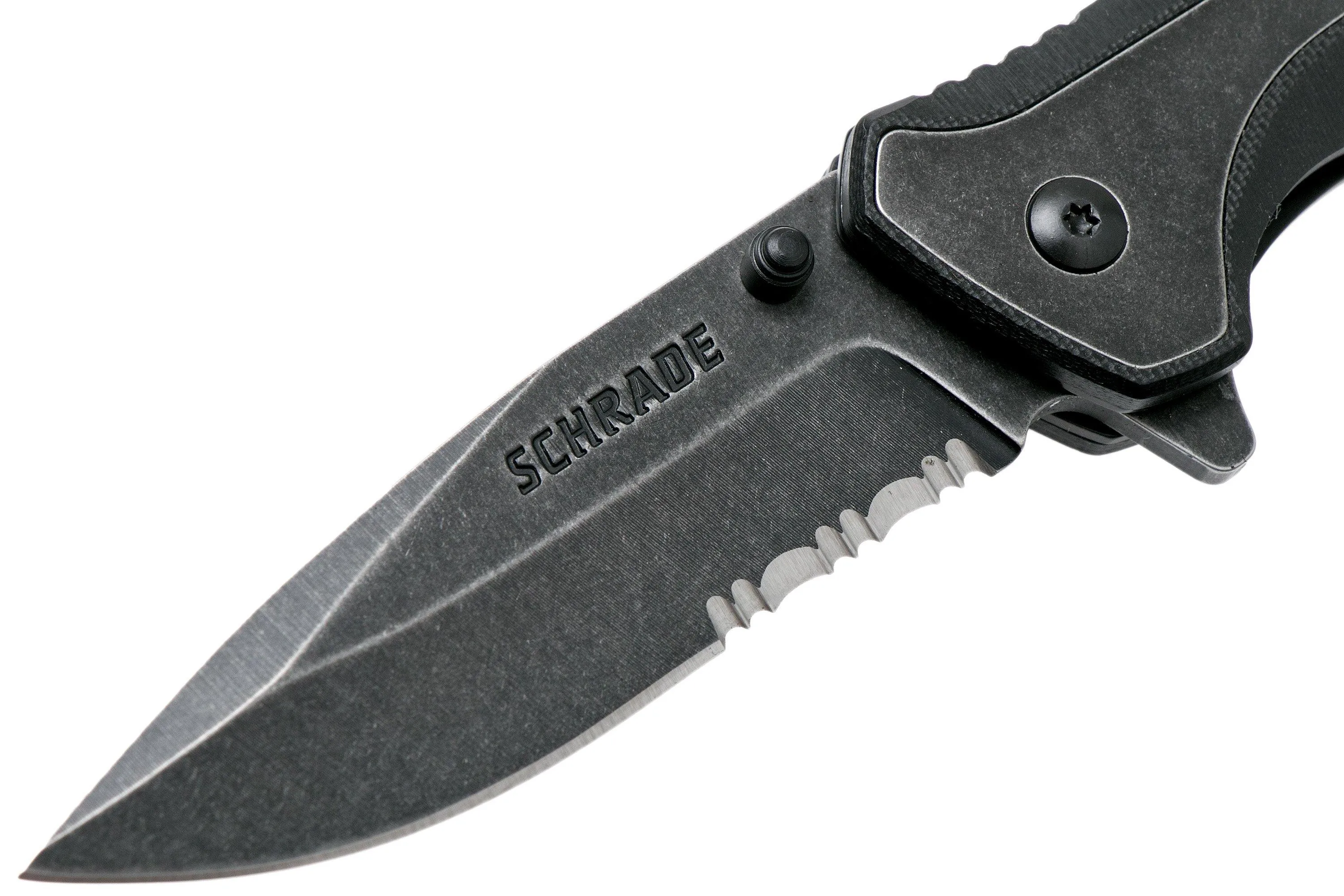 Schrade Liner Lock Knife Serrated SCH501S 9Cr18MoV, navaja