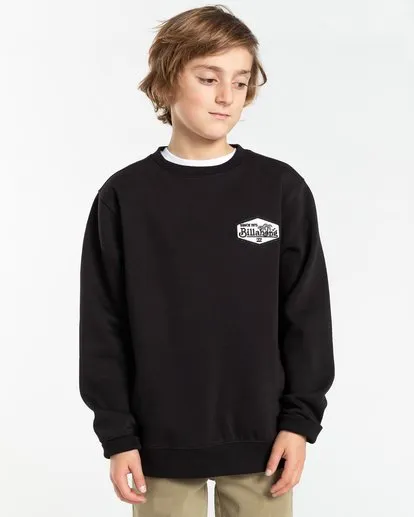 Sudadera BILLABONG cuello redondo para niño Walled BLACK (0019) Ref. Z2CR04BIF1 negro