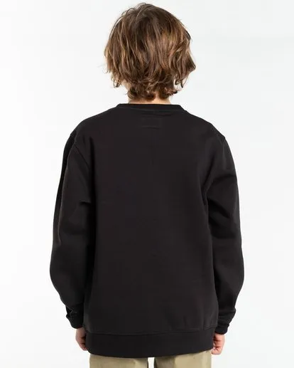 Sudadera BILLABONG cuello redondo para niño Walled BLACK (0019) Ref. Z2CR04BIF1 negro