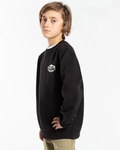 Sudadera BILLABONG cuello redondo para niño Walled BLACK (0019) Ref. Z2CR04BIF1 negro