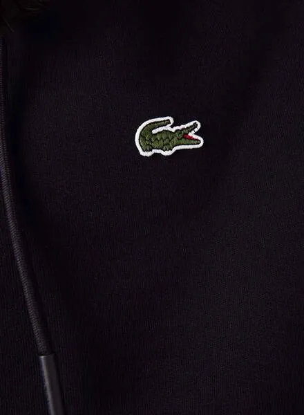 Sudadera Lacoste Basica de Cremallera Negro