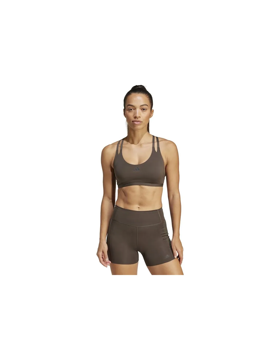 Sujetador Deportivo adidas Aeroimpact Luxe Light Support Mujer Verde Oliva