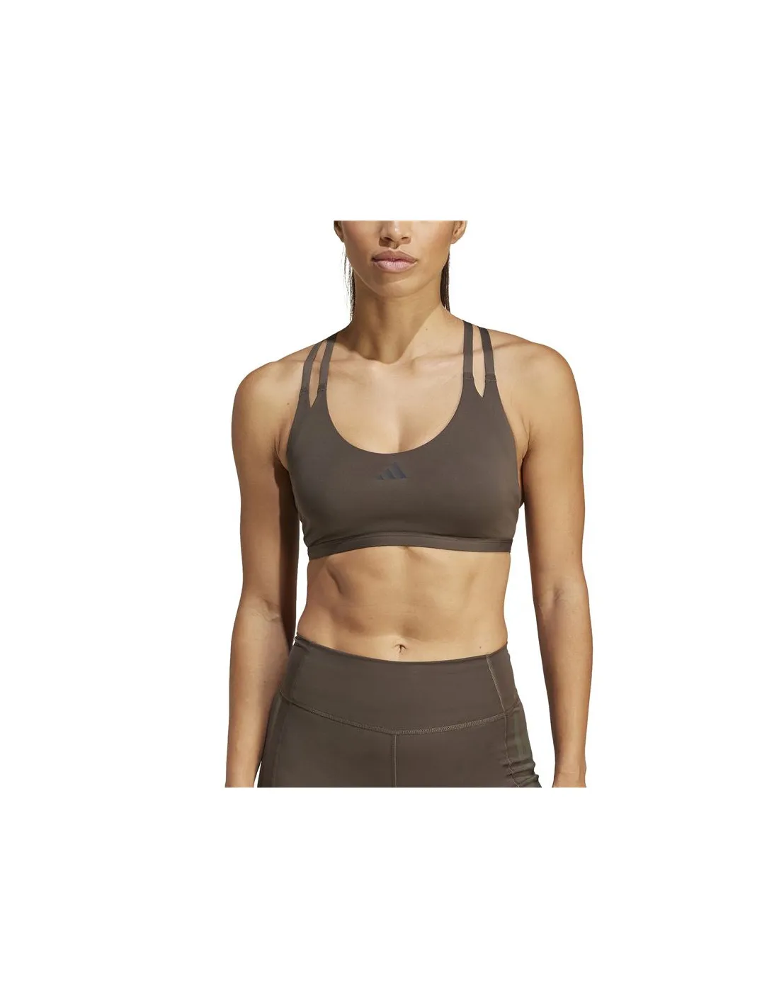 Sujetador Deportivo adidas Aeroimpact Luxe Light Support Mujer Verde Oliva