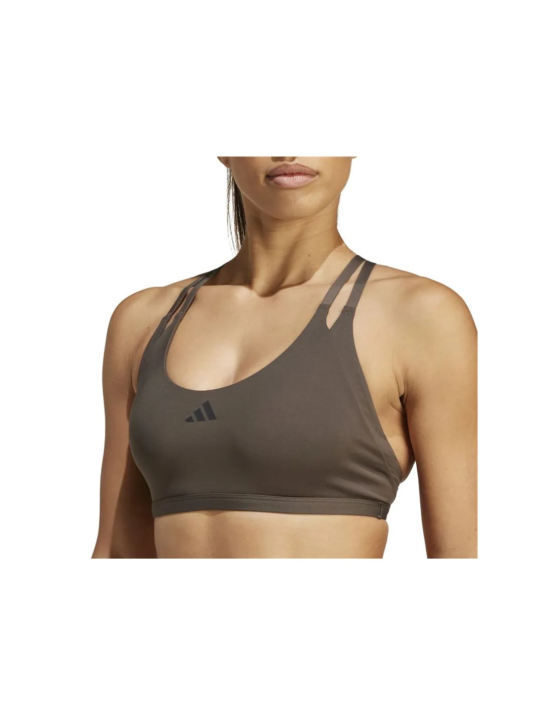 Sujetador Deportivo adidas Aeroimpact Luxe Light Support Mujer Verde Oliva