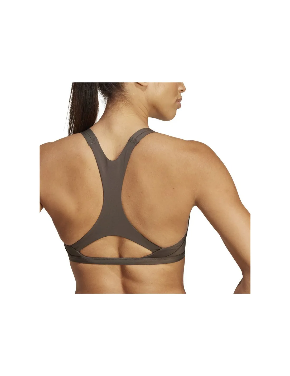 Sujetador Deportivo adidas Aeroimpact Luxe Light Support Mujer Verde Oliva