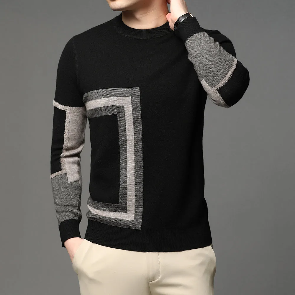 Suéter Clásico De Estilo Para Hombre