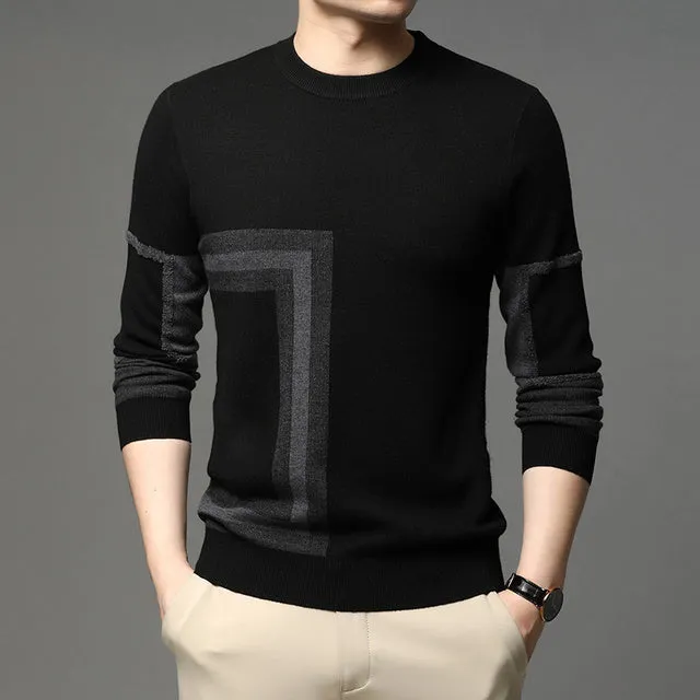 Suéter Clásico De Estilo Para Hombre
