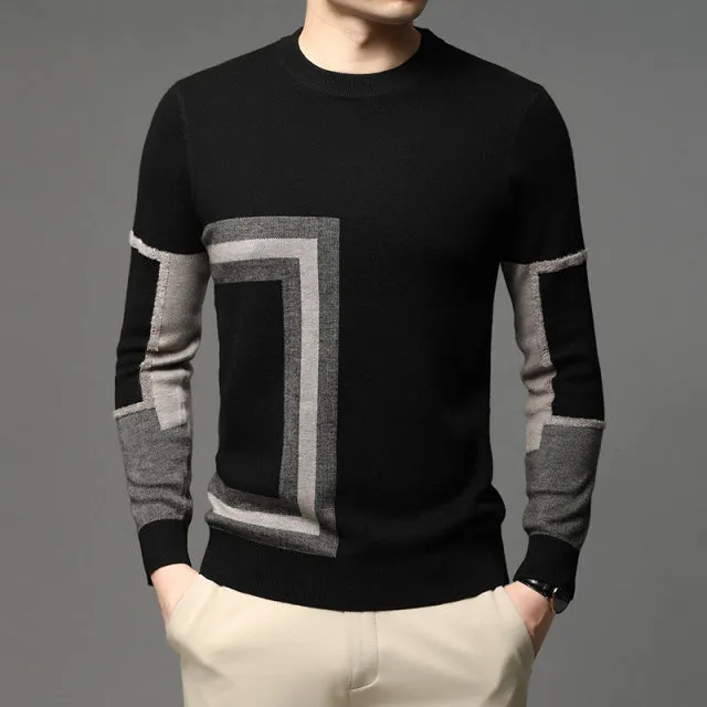 Suéter Clásico De Estilo Para Hombre