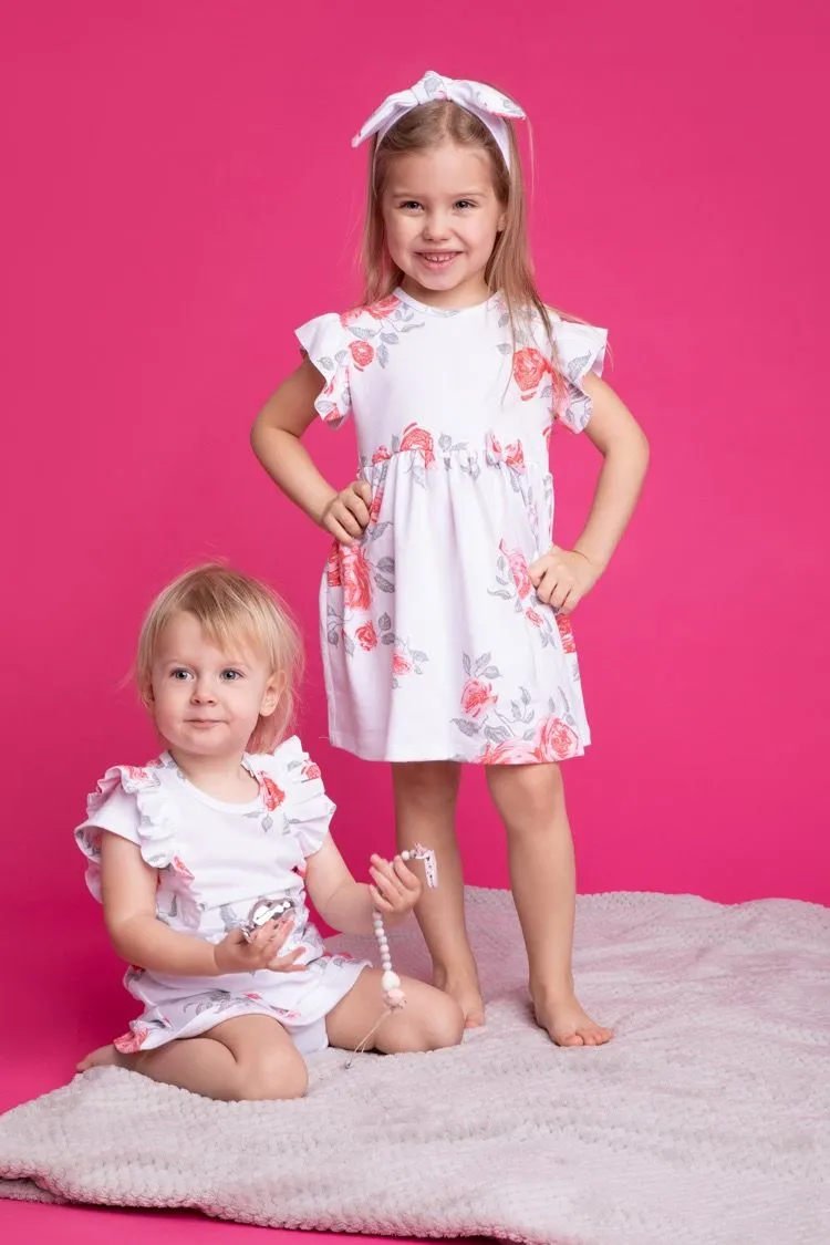 Vestido manga corta para niña colección Rose