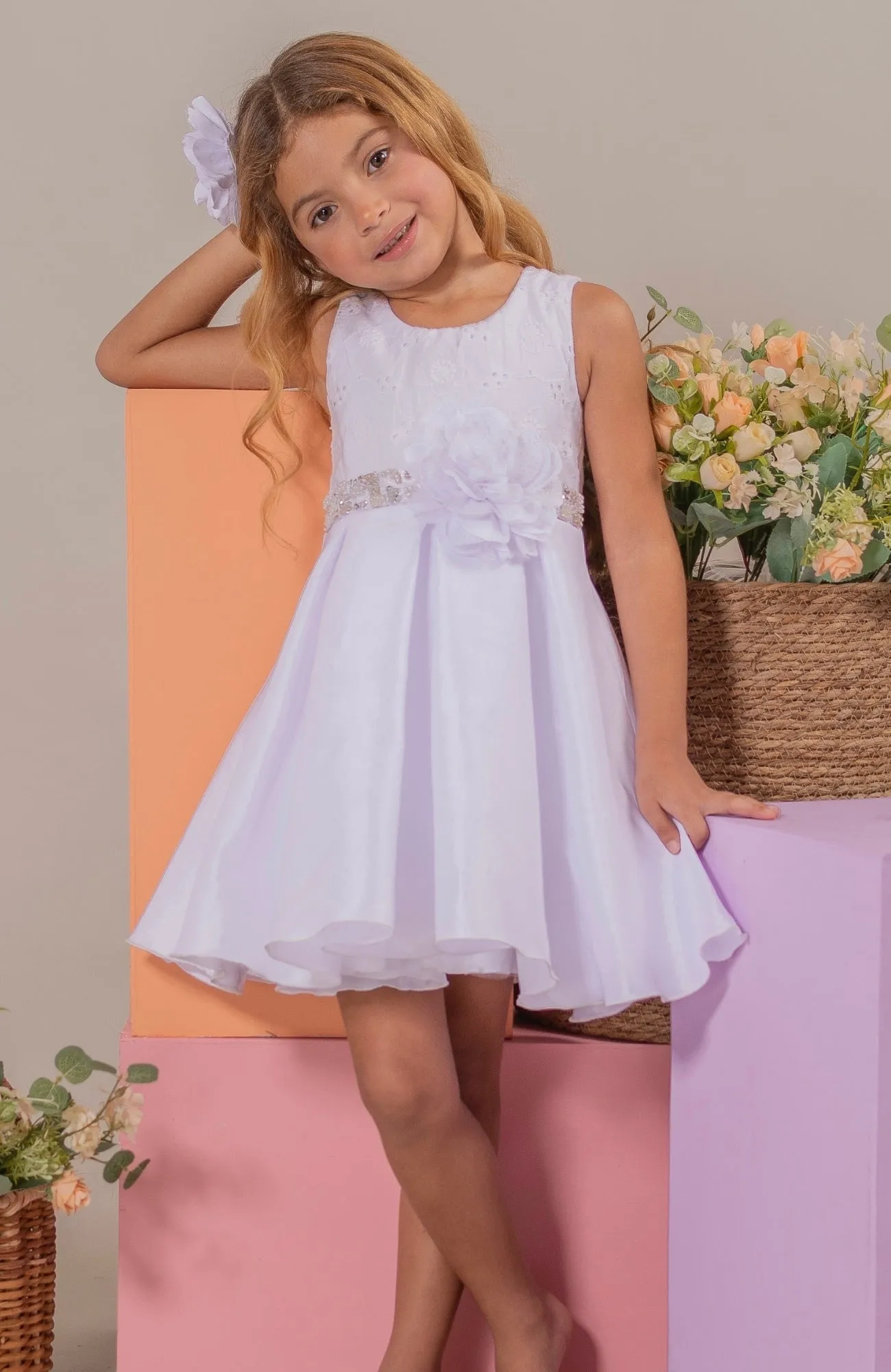 VESTIDO PARA BEBé SOY PAZ  BLANCO