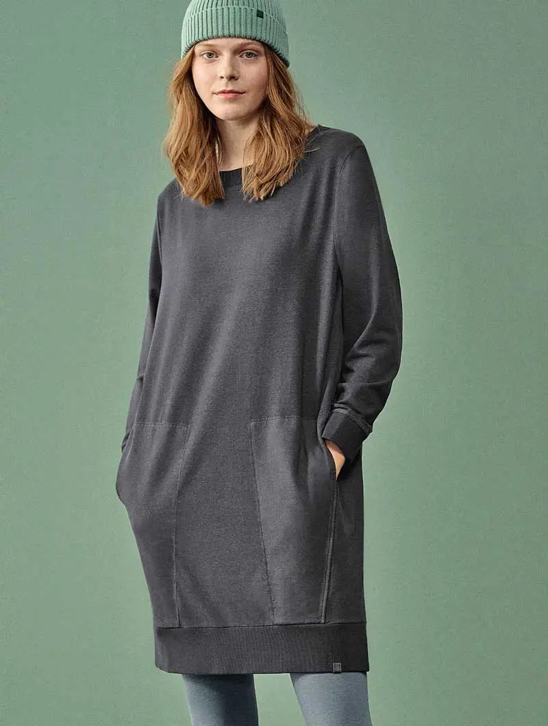 Vestido sudadera de algodón orgánico y cáñamo