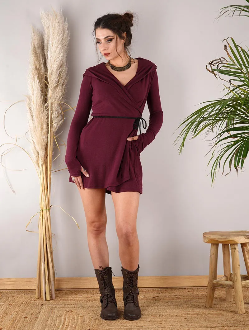 Vestido suéter cruzado 