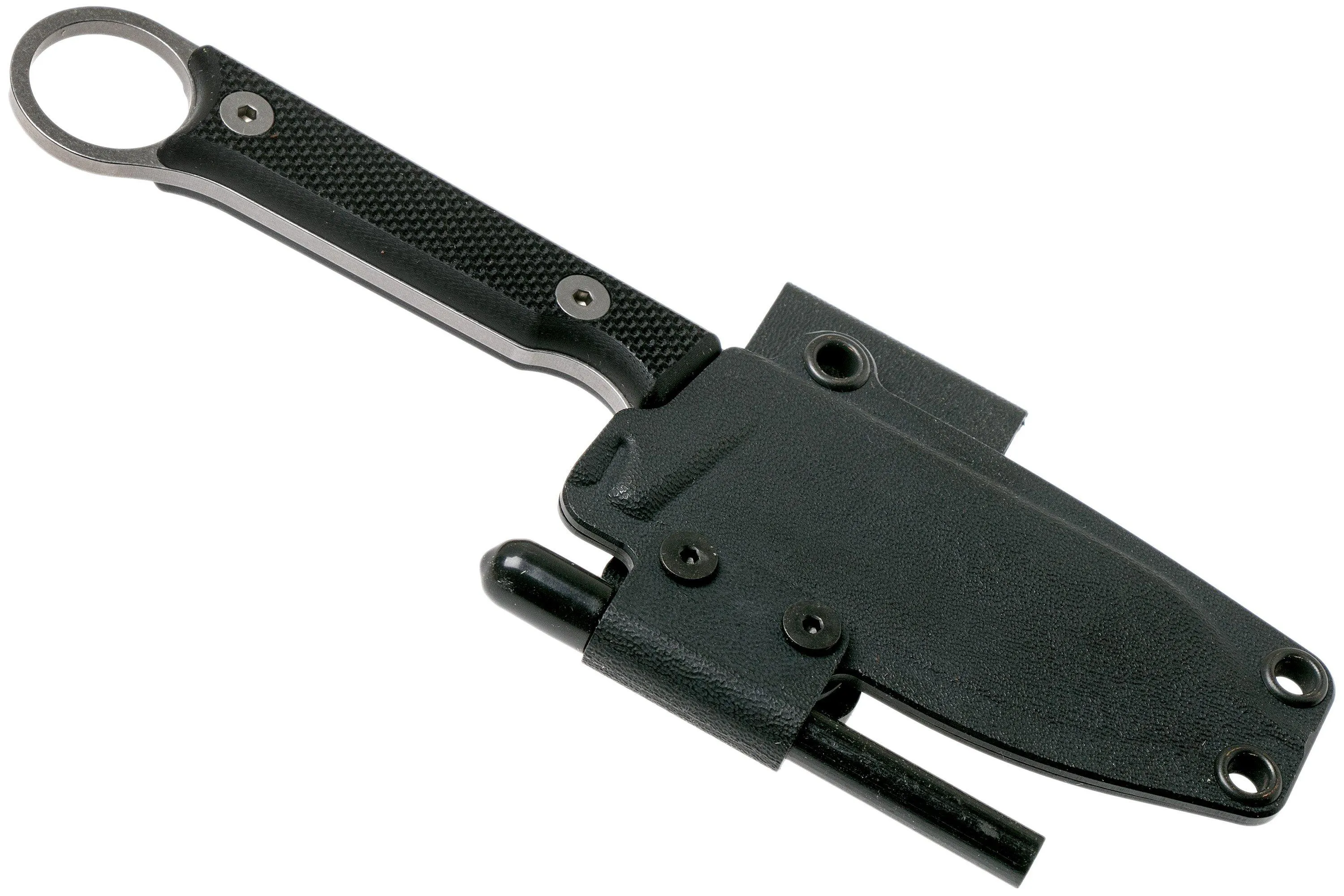 White River Knives FC3.5 Pro Firecraft cuchillo de supervivencia Negro G10, con funda con firesteel kydex