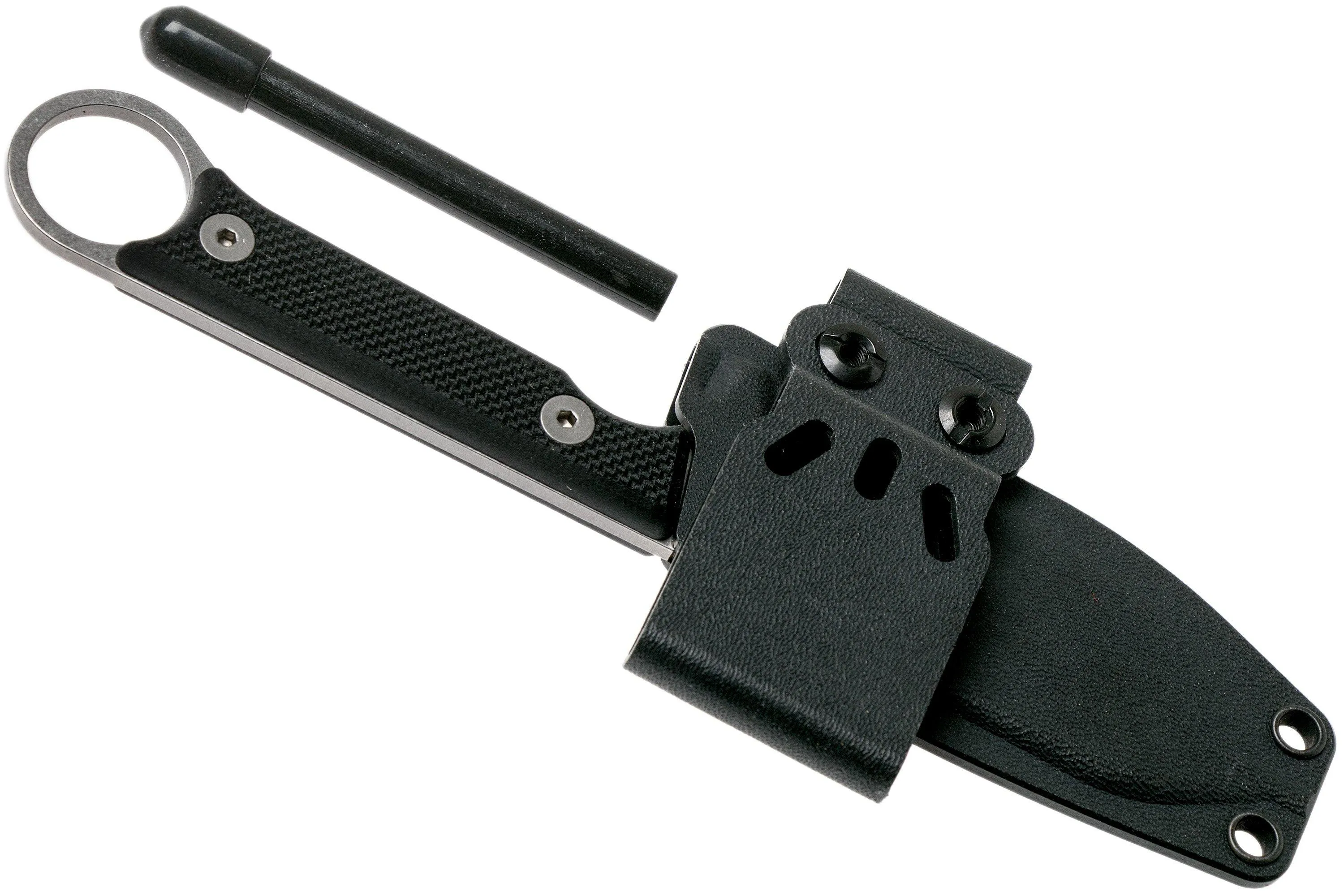 White River Knives FC3.5 Pro Firecraft cuchillo de supervivencia Negro G10, con funda con firesteel kydex