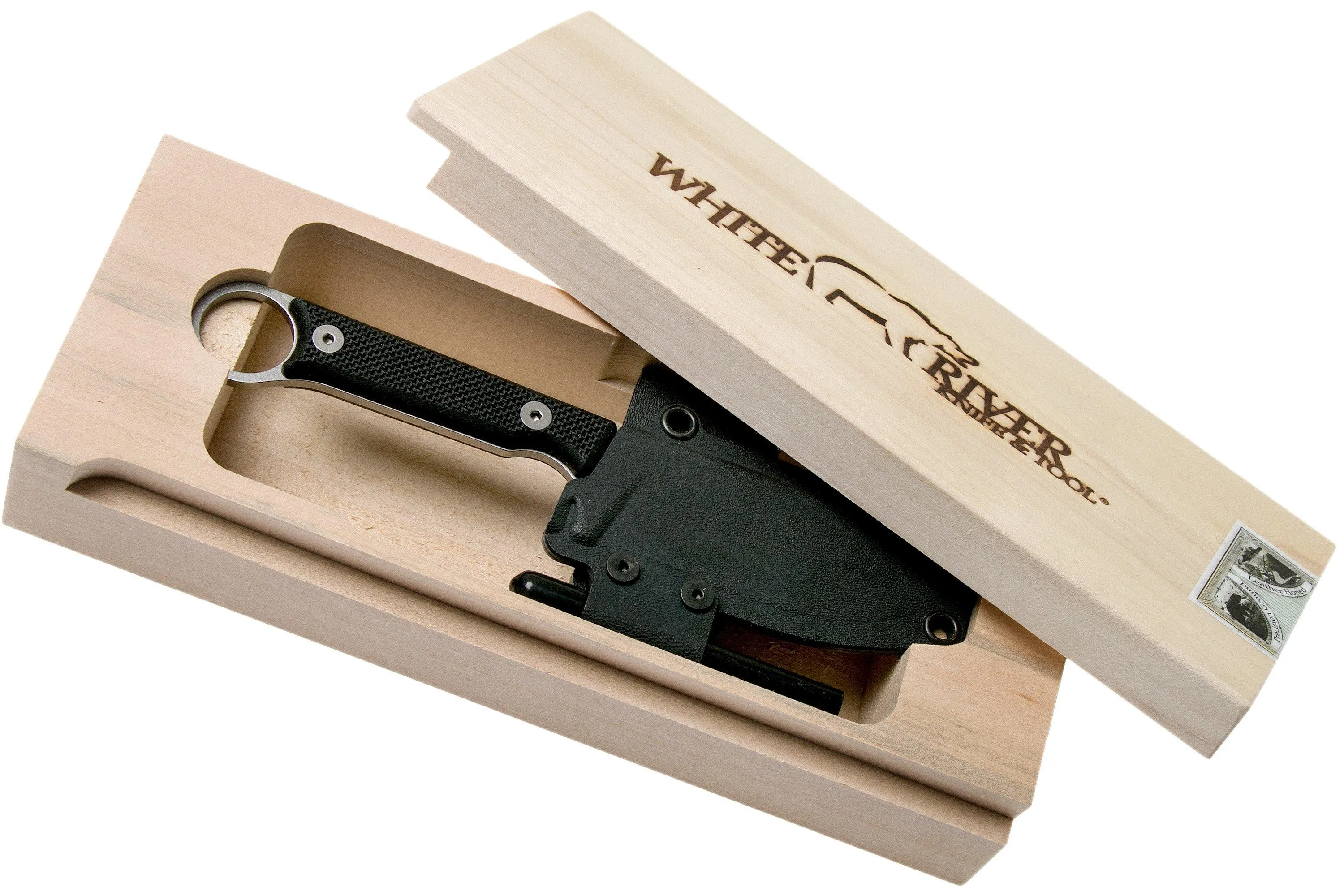 White River Knives FC3.5 Pro Firecraft cuchillo de supervivencia Negro G10, con funda con firesteel kydex