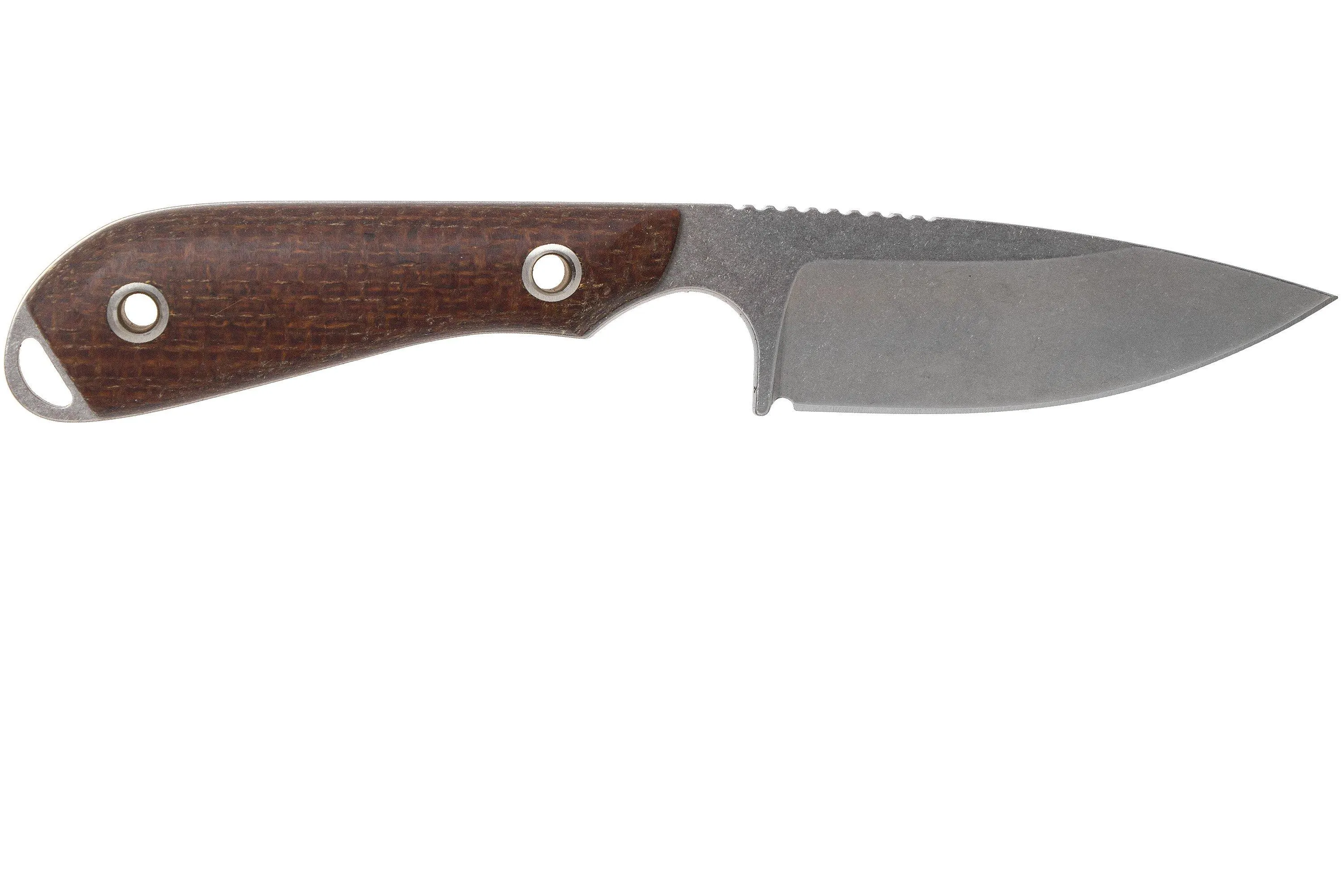 White River Knives M1 Natural Burlap Micarta cuchillo fijo, Kydex sheath