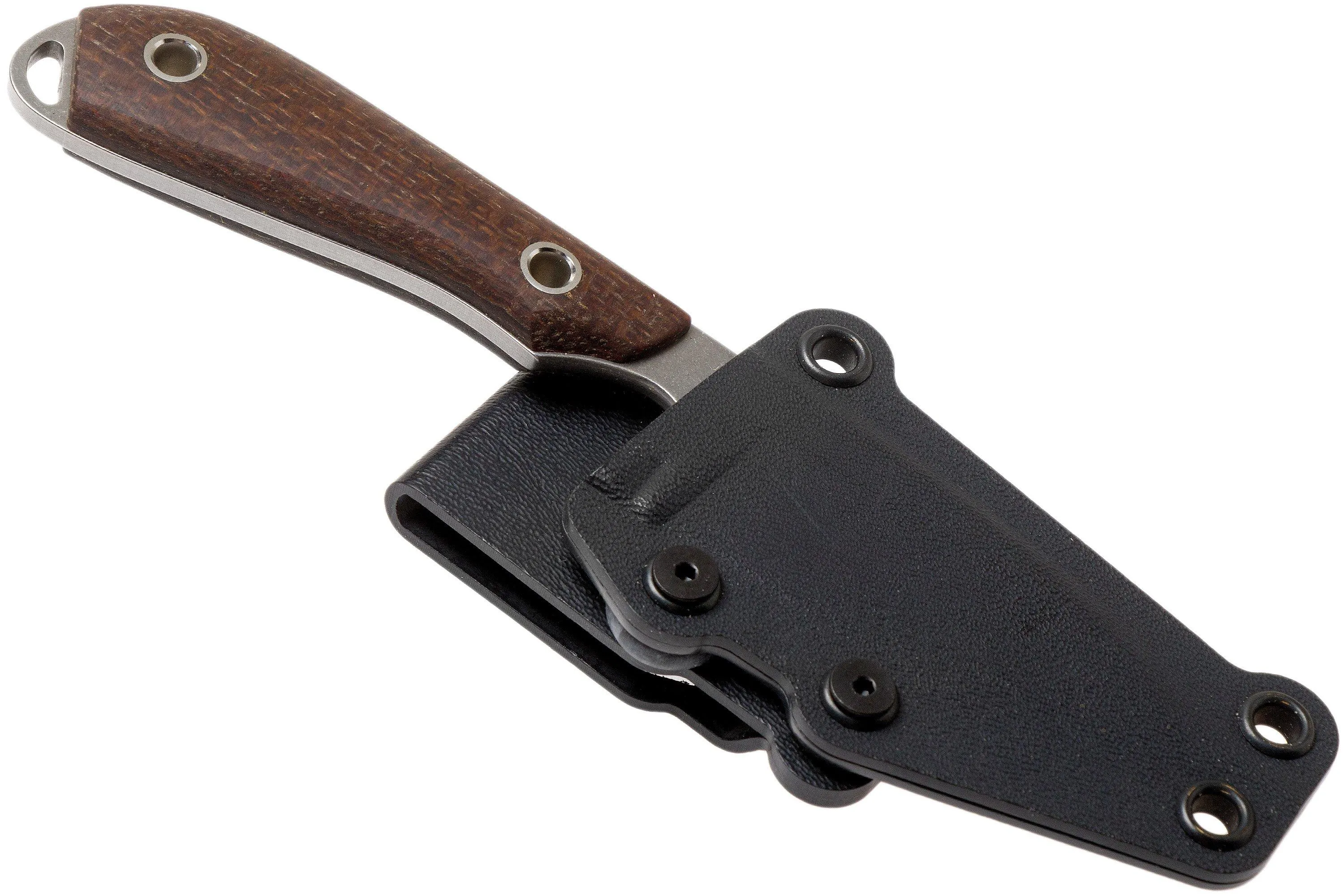 White River Knives M1 Natural Burlap Micarta cuchillo fijo, Kydex sheath