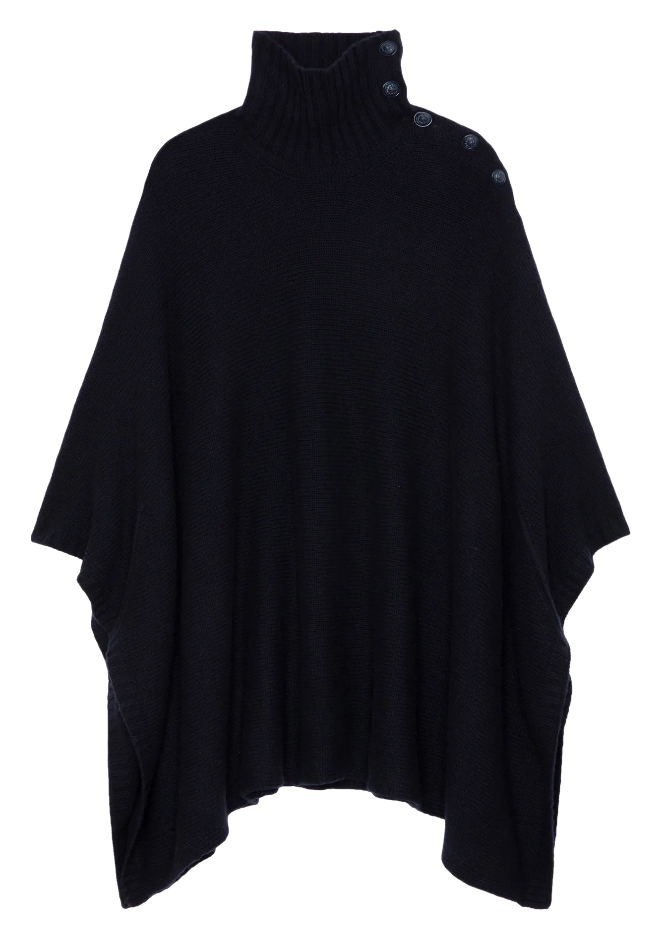 ZADIG&VOLTAIRE PALMA  PONCHO CON CUELLO ALTO DE CACHEMIRA EN AZUL