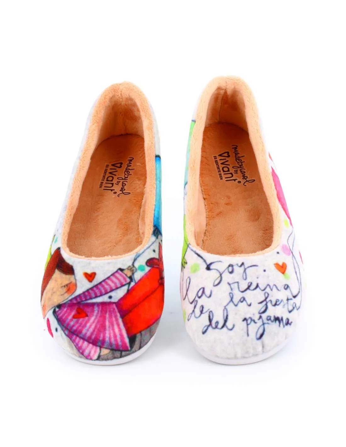 Zapatilla de Casa "Soy la reina de la fiesta del pijama" Inverness Gris