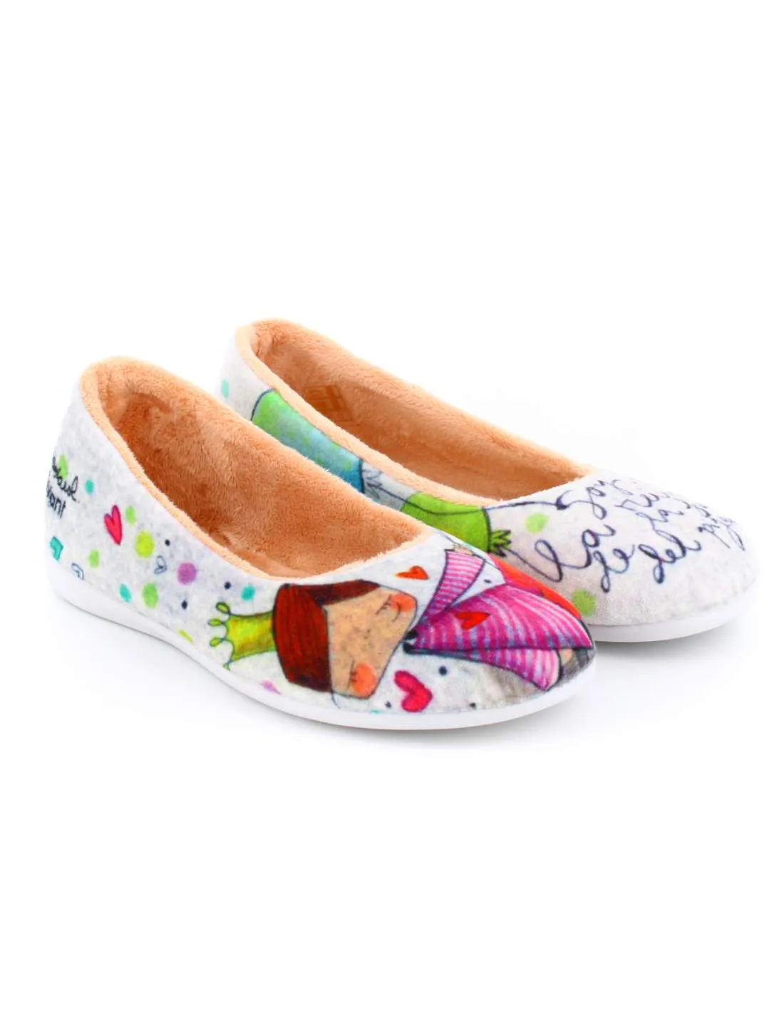 Zapatilla de Casa "Soy la reina de la fiesta del pijama" Inverness Gris