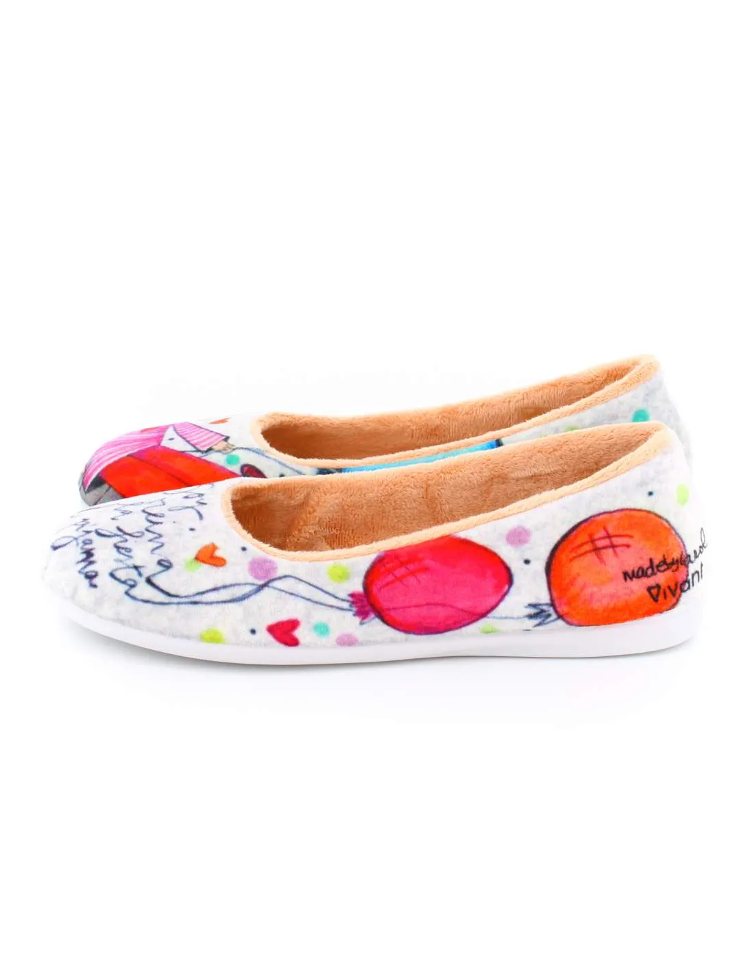 Zapatilla de Casa "Soy la reina de la fiesta del pijama" Inverness Gris