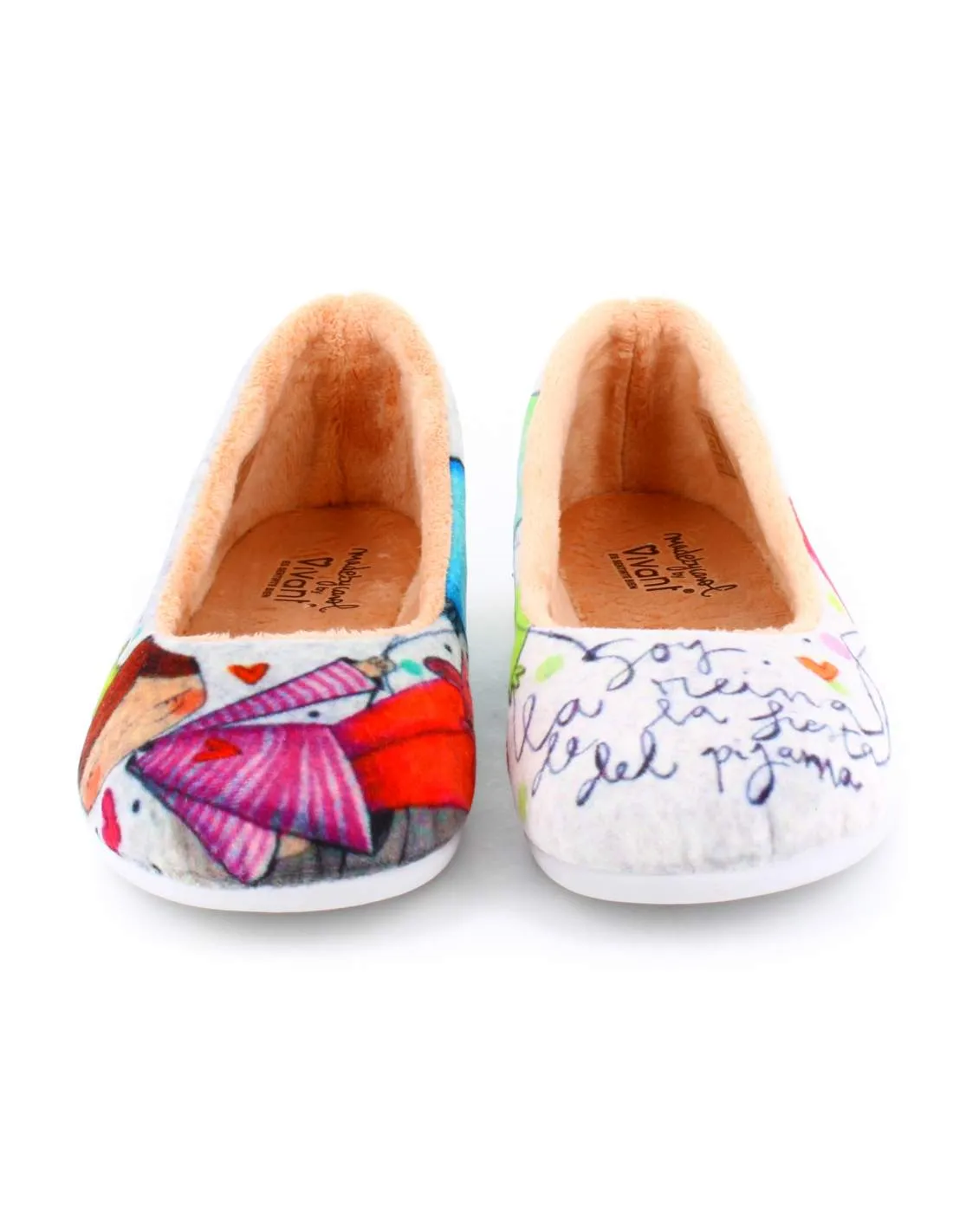 Zapatilla de Casa "Soy la reina de la fiesta del pijama" Inverness Gris