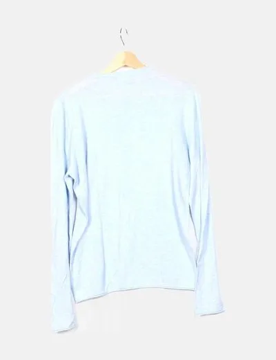 Zara Suéter tricot azul celeste